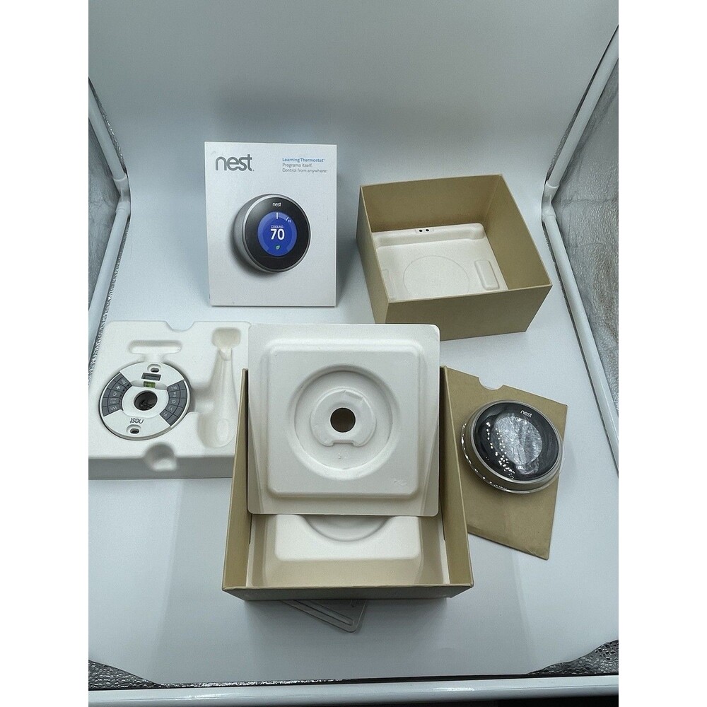 Nest Learning Thermostat 2nd Gen Model T200577 Complete Box - FOR PARTS/DEAD